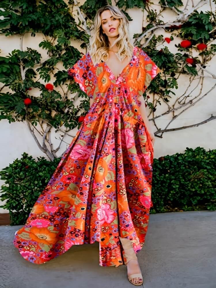 Boho Colorful Maxi Dress