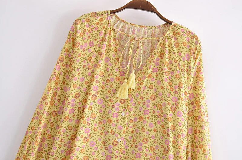 Vintage Floral Blouse