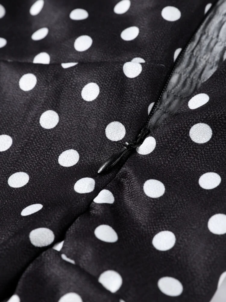 Polka Dots Black Maxi Dress