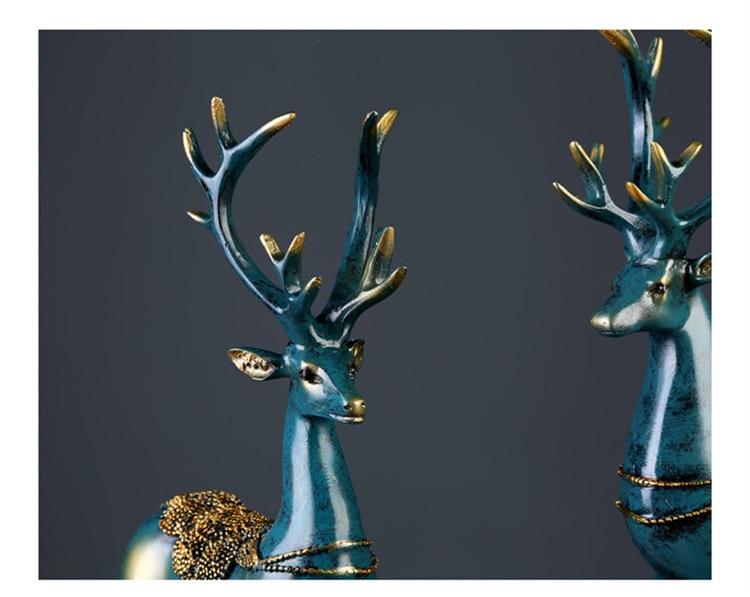 2 Pcs Resin Deer Figurine Home Decor-ChicBohoStyle