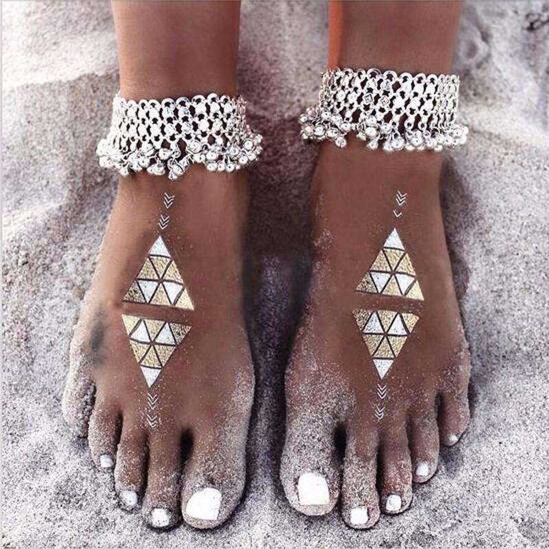 Antique Silver Chain Anklet-ChicBohoStyle