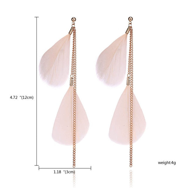 Bohemian Tassel Dangle Long Earrings for Women