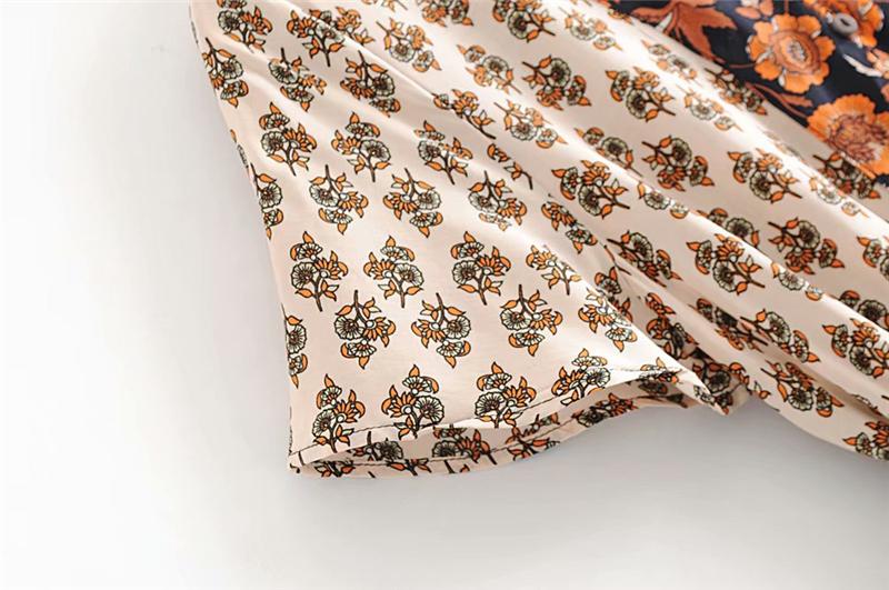 Boho Chic Floral Print Bat Sleeve Maxi Dress-ChicBohoStyle
