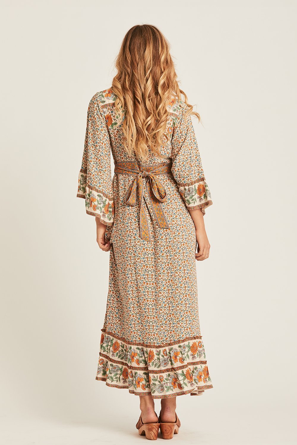 Boho Chic Three Quarter Sleeve Maxi Dress ChicBohoStyle Chic Boho Style