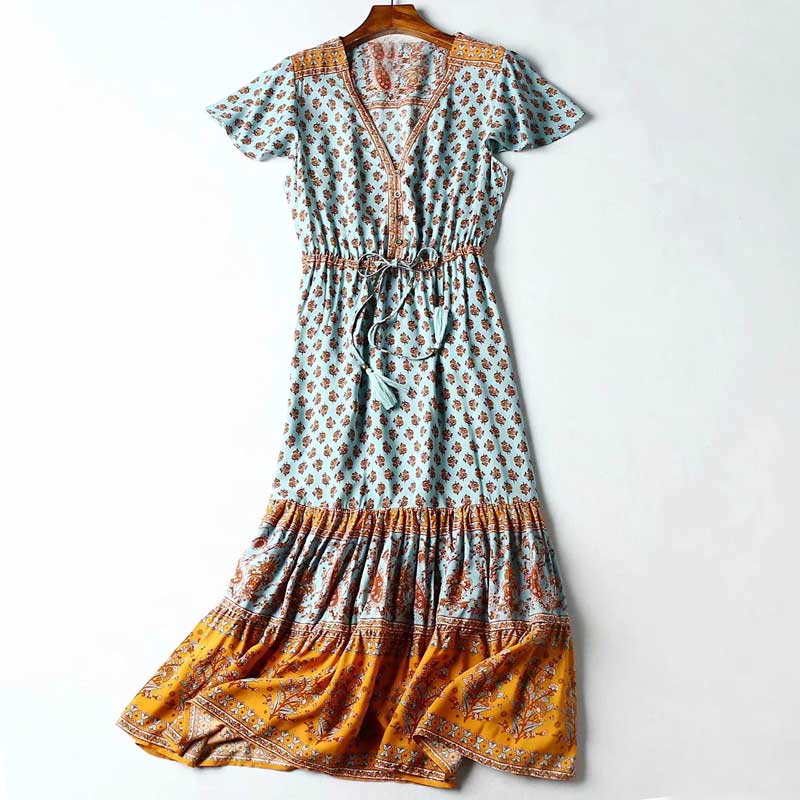 Boho Inspired Midi Dress-ChicBohoStyle