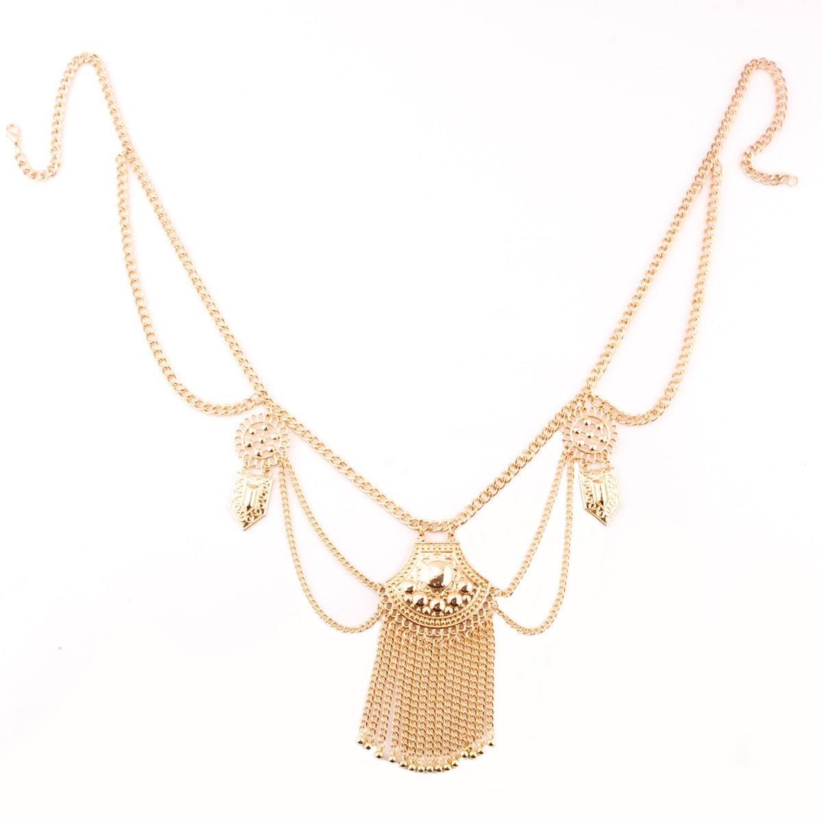 Boho Tassel Gold Belly Chain Jewelry-ChicBohoStyle