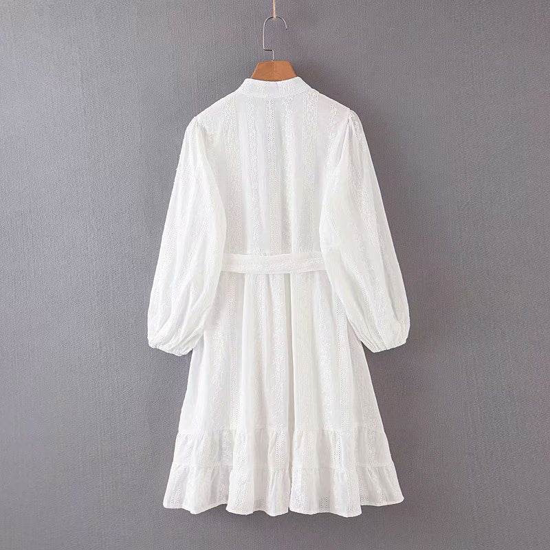 Cottagecore Aesthetic White Dress – Chic Boho Style