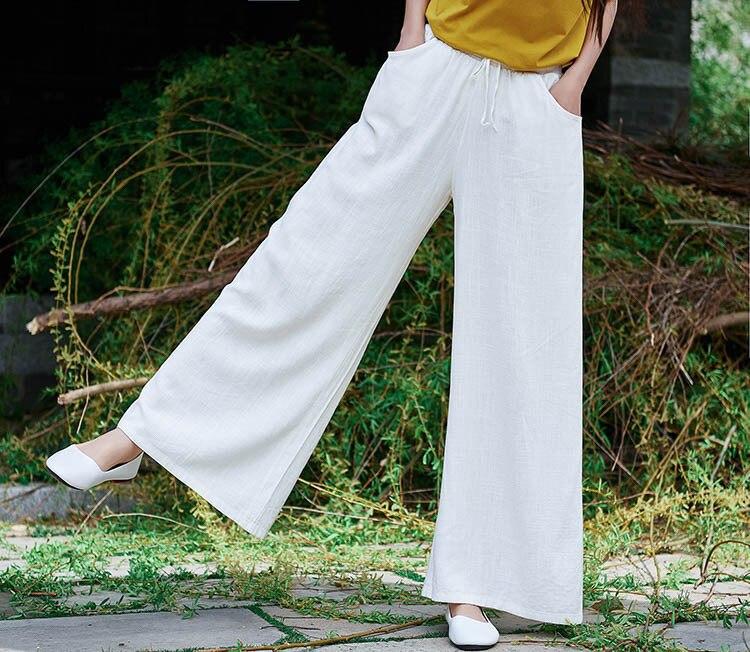 Cotton Linen Wide Leg Pants - ChicBohoStyle – Chic Boho Style