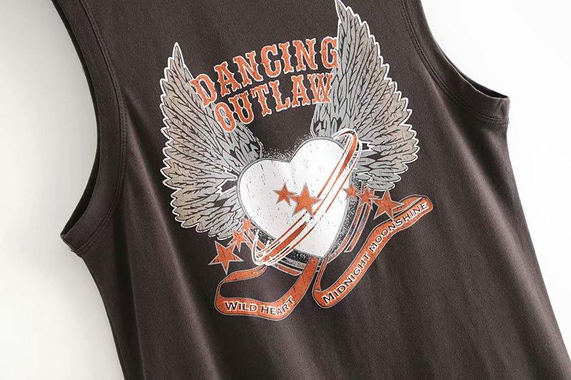 Dancing Outlaw Vintage Chic Sleeveless Loose Tank Top