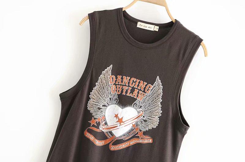 Dancing Outlaw Vintage Chic Sleeveless Loose Tank Top-ChicBohoStyle