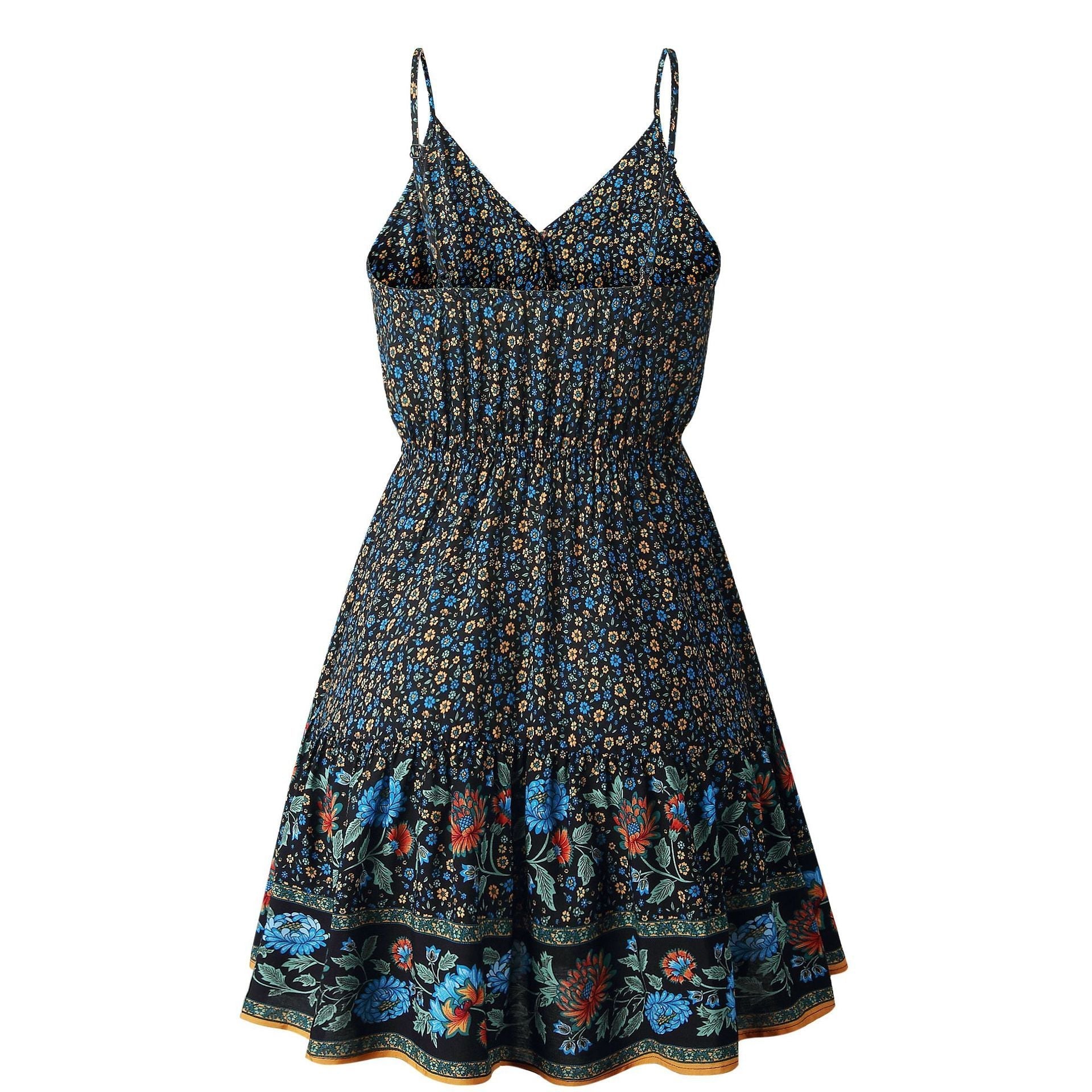 Elegant Button Bohemian Summer Dress-ChicBohoStyle