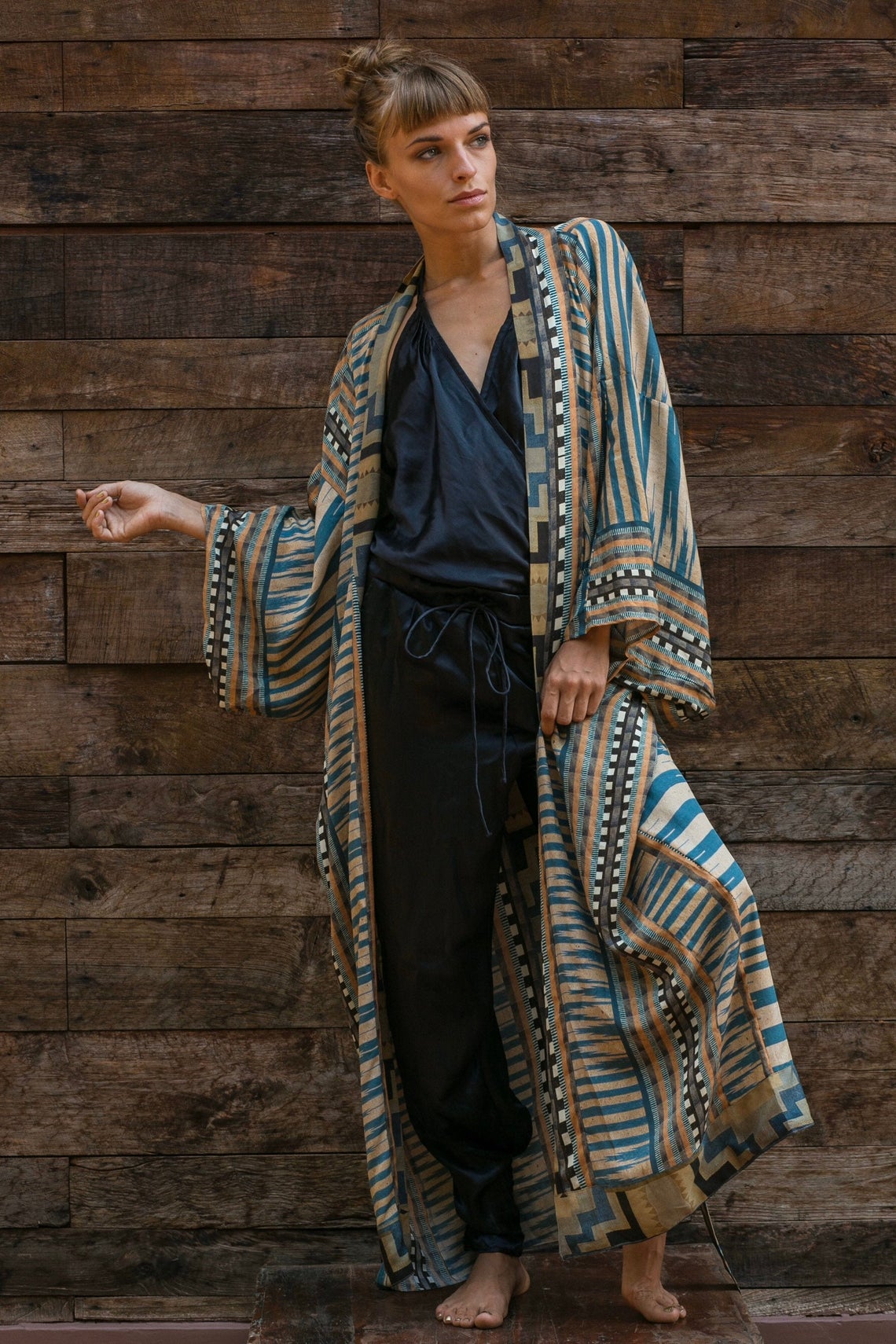 Ethnic Boho Long Sleeve Beach Kimono – Chic Boho Style