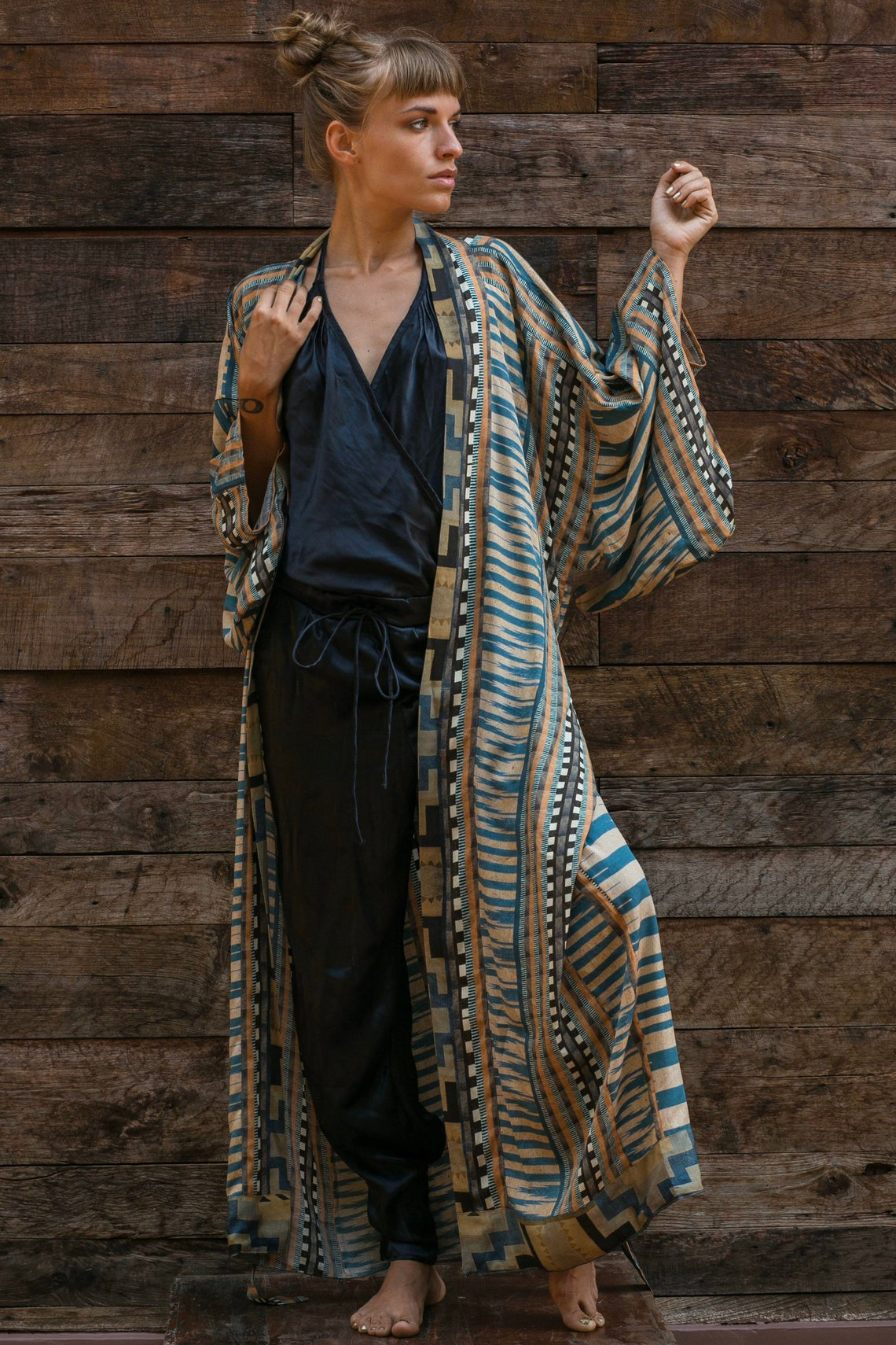Ethnic Boho Long Sleeve Beach Kimono
