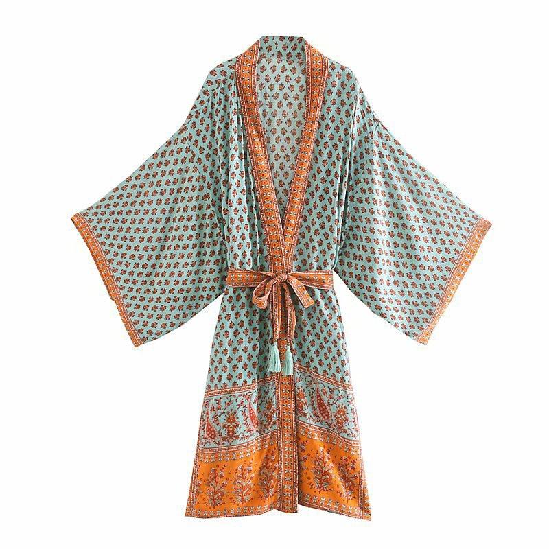 Floral Patterns Kimono Cover Up-ChicBohoStyle