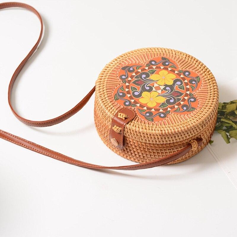 Novum Crafts Round Rattan Bag for Women - Handmade Rattan Straw India | Ubuy