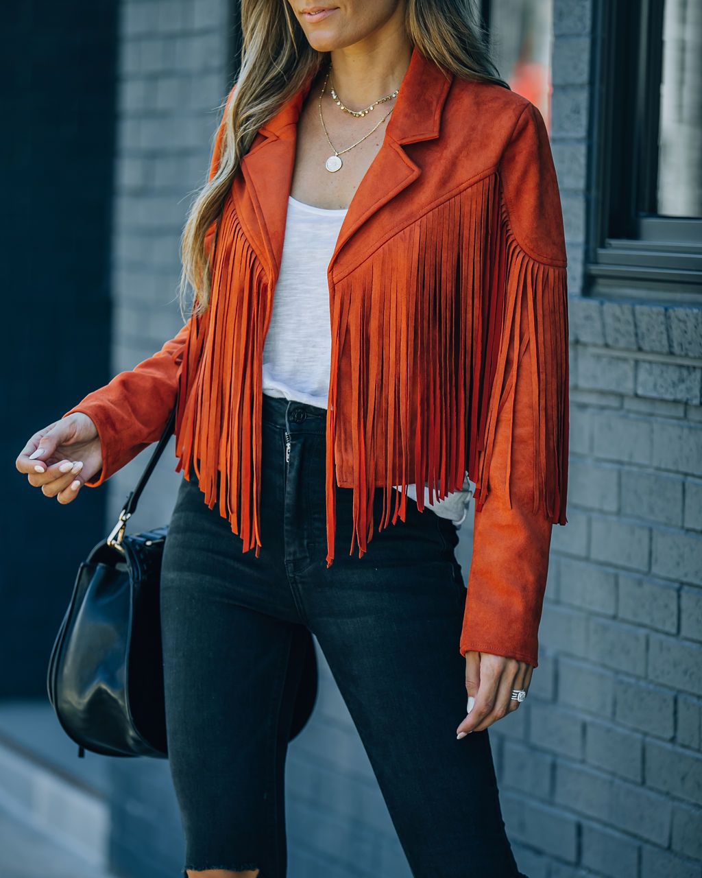 Boho hot sale suede jacket