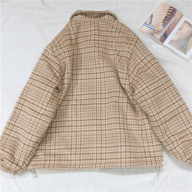 Kawaii Style Bear Cute Soft Girl Wool Jacket