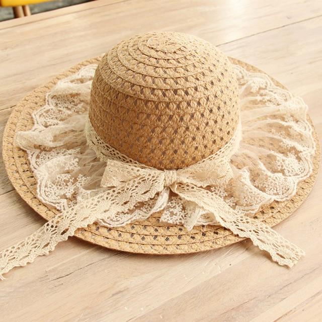 Lace Straw Sun Hat-ChicBohoStyle