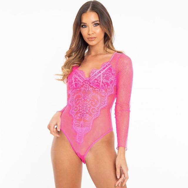Strappy Lace Bodysuit with Underwire and Frill Bust | Boutique By Vee
