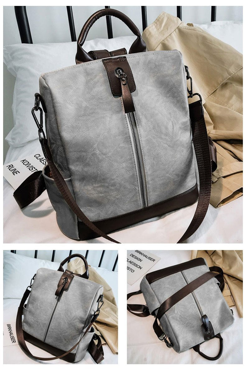 Multi-Function Leather Backpack-ChicBohoStyle