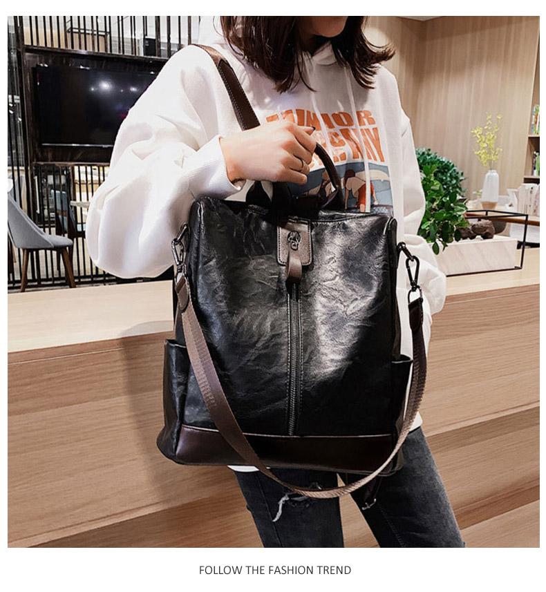 Multi-Function Leather Backpack - ChicBohoStyle – Chic Boho Style