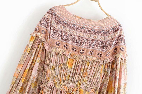 cache col CUNEGONDE laine Rose - Boho-Chic Clothing