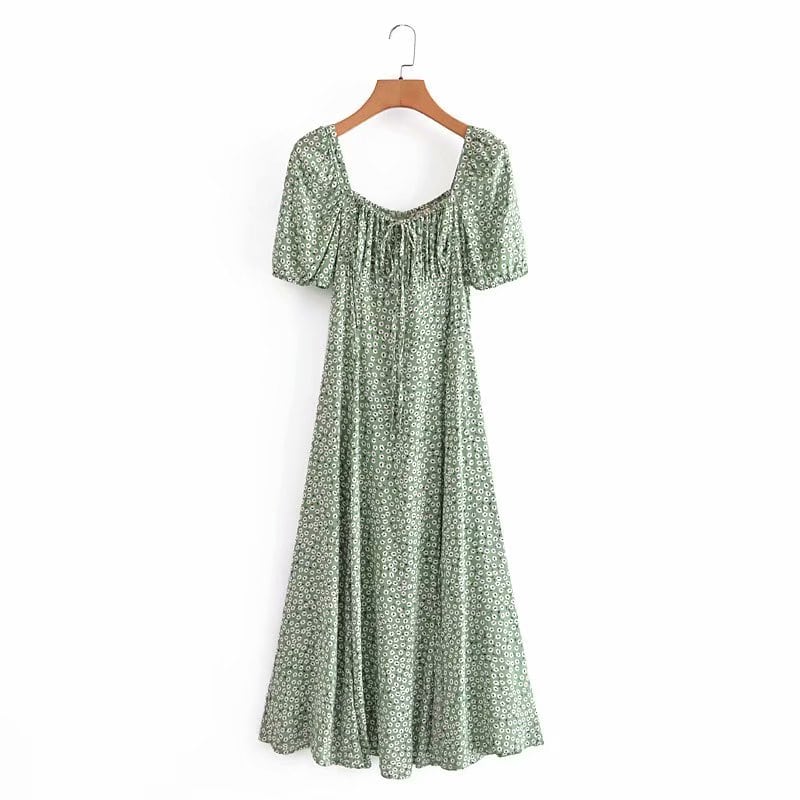 Pretty Woman Green Midi Dress