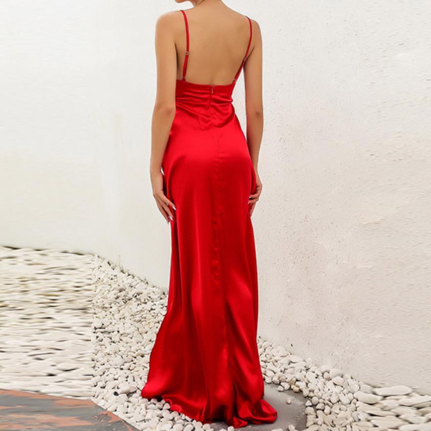 Sexy High-Split Maxi Evening Party Dress-ChicBohoStyle