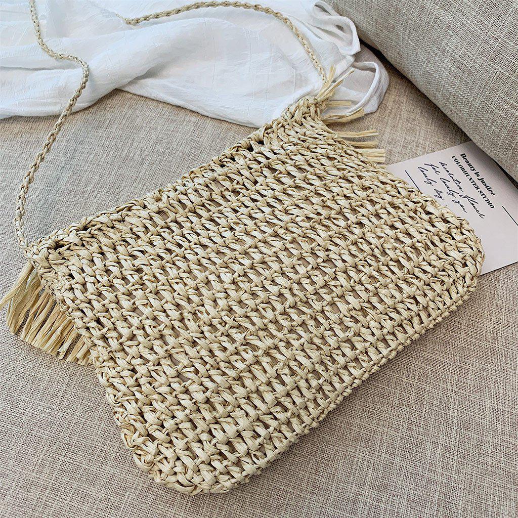 Square Tassel Straw Bag - ChicBohoStyle – Chic Boho Style