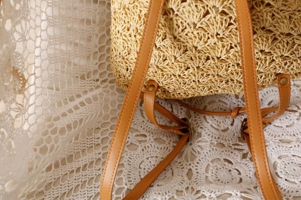 Straw Crochet Backpack-ChicBohoStyle