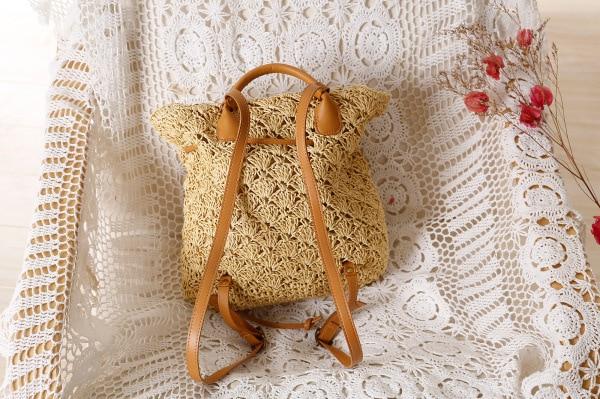 Boho Crochet Backpack ready to good ship