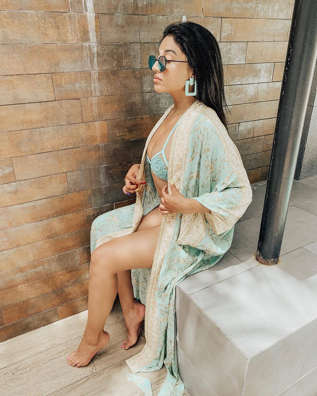 Vacation Style Turquoise Vintage Kimono-ChicBohoStyle