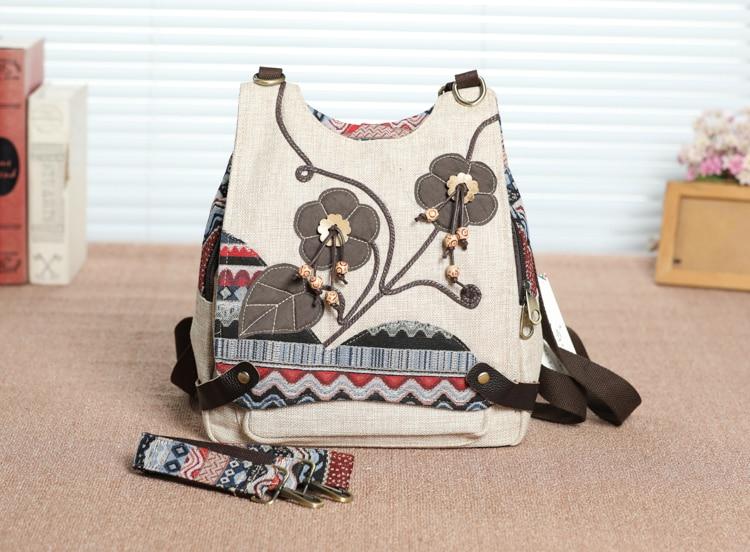 Vintage Appliques & Embroidery Multi-Use Backpack-ChicBohoStyle