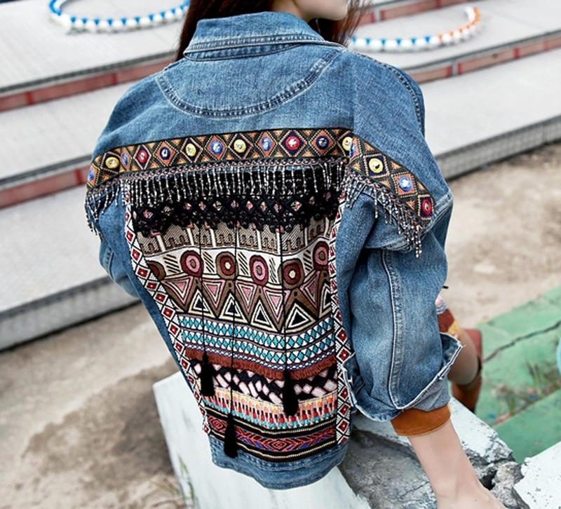 Mens Ethnic Aztec Denim Jacket - Stay Warm and Stylish this Winter –  Platini Fashion