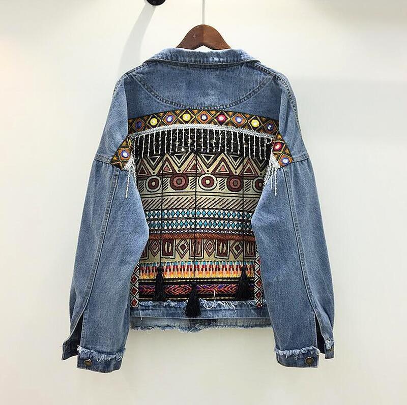 豪奢な 70s Vintage Embroidery Denim Jacket Gジャン/デニム