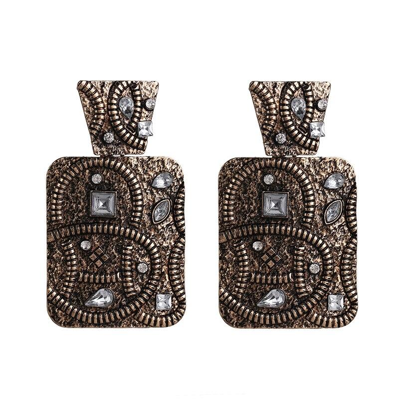 Vintage Ethnic Geometric Drop Earrings For Women-ChicBohoStyle